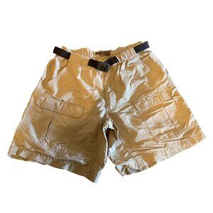 Royal Robbins Mens Cargo Shorts Belted Lightweight sz S Beige hiking‎ fishing